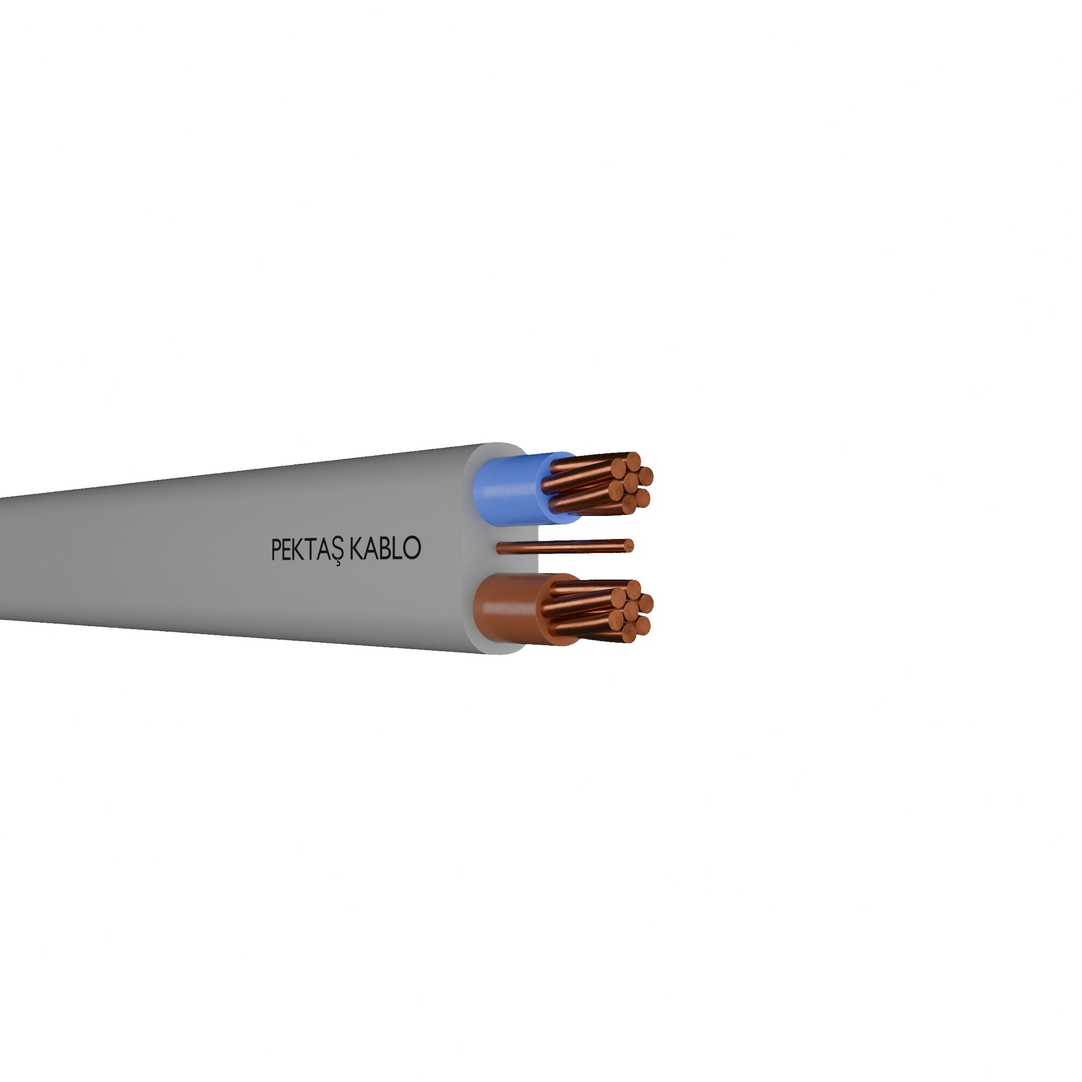 PVC Flat Cable with Earth Conductor - Pektas Cable